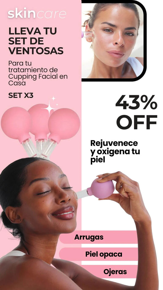 OFERTA 💗  Glow Cups Set x3 — Ventosas Faciales para una Piel Radiante ✨