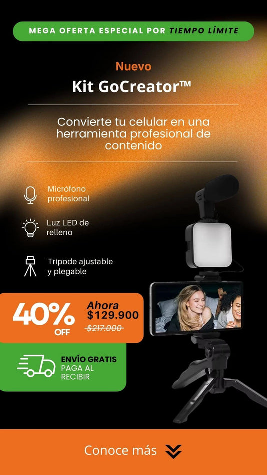 Captura fotos y videos como un experto con el Kit GoCreator™ 🟢 MEGA OFERTA SÓLO POR HOY