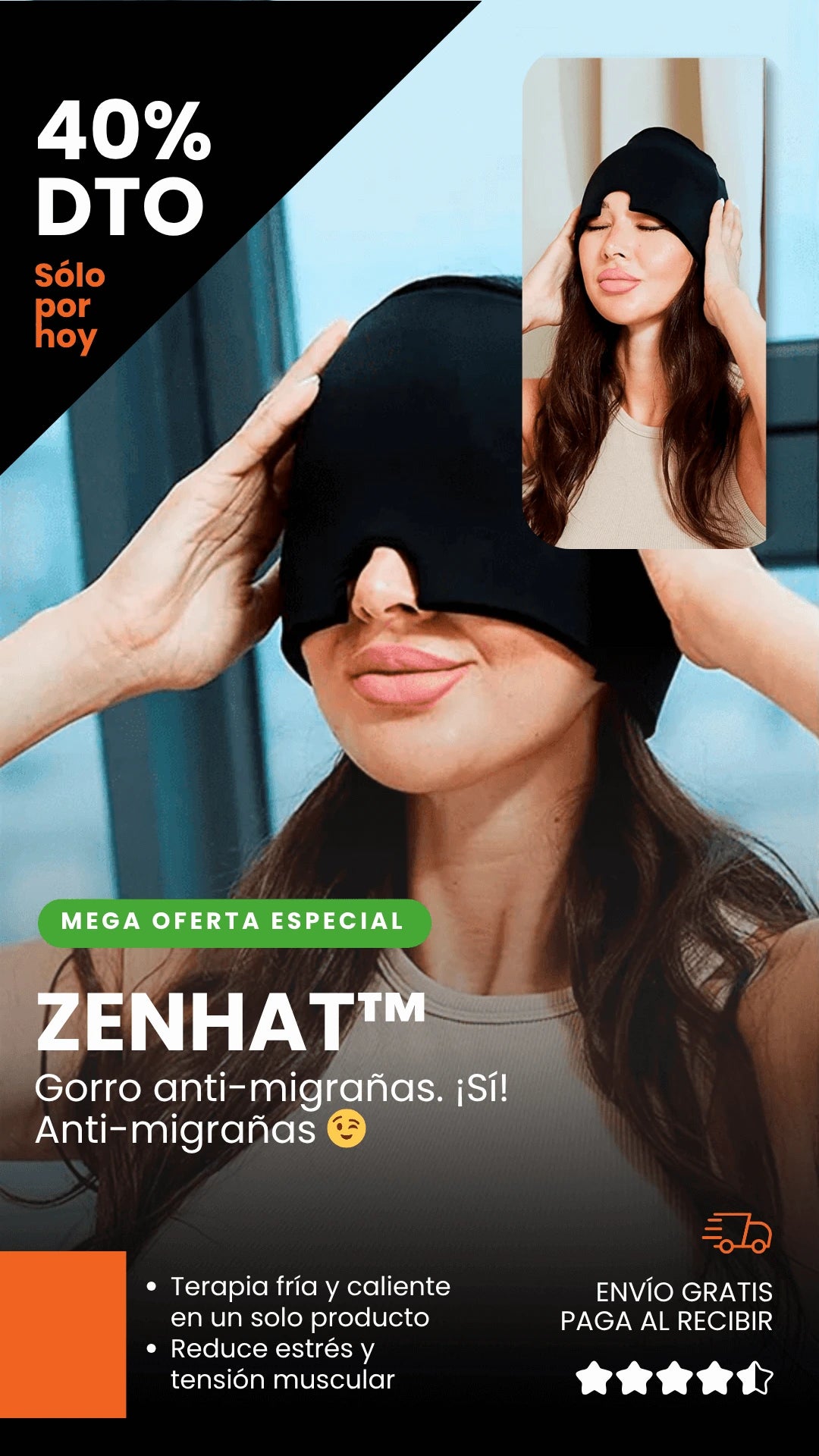 🟢 OFERTA 40% DTO - Banda Antimigrañas Gel Technology OR